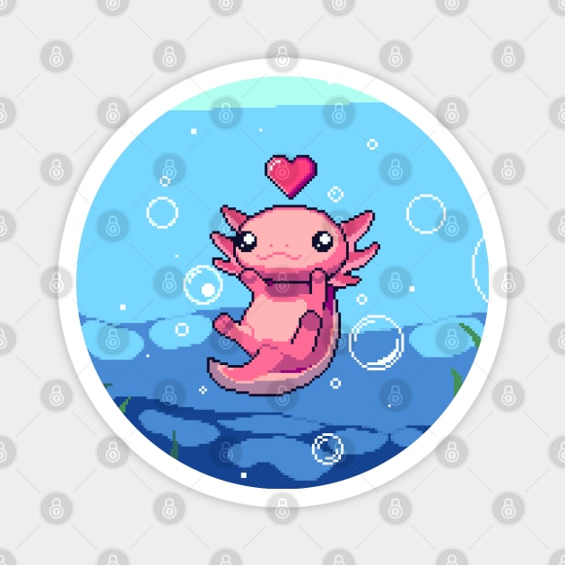 Joey the Axolotl Magnet by DubPixel